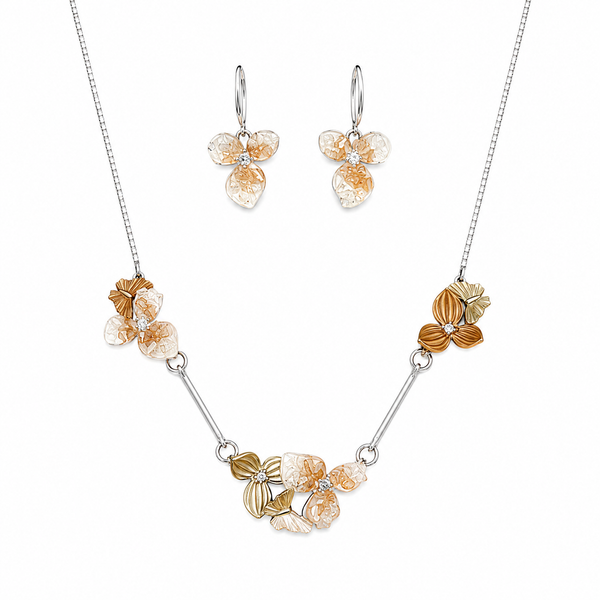 Golden Meadow Necklace Set – 925 Sterling Silver