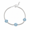 Azure Daisy Tennis Bracelet- 925 sterling silver