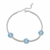 Azure Daisy Tennis Bracelet- 925 sterling silver