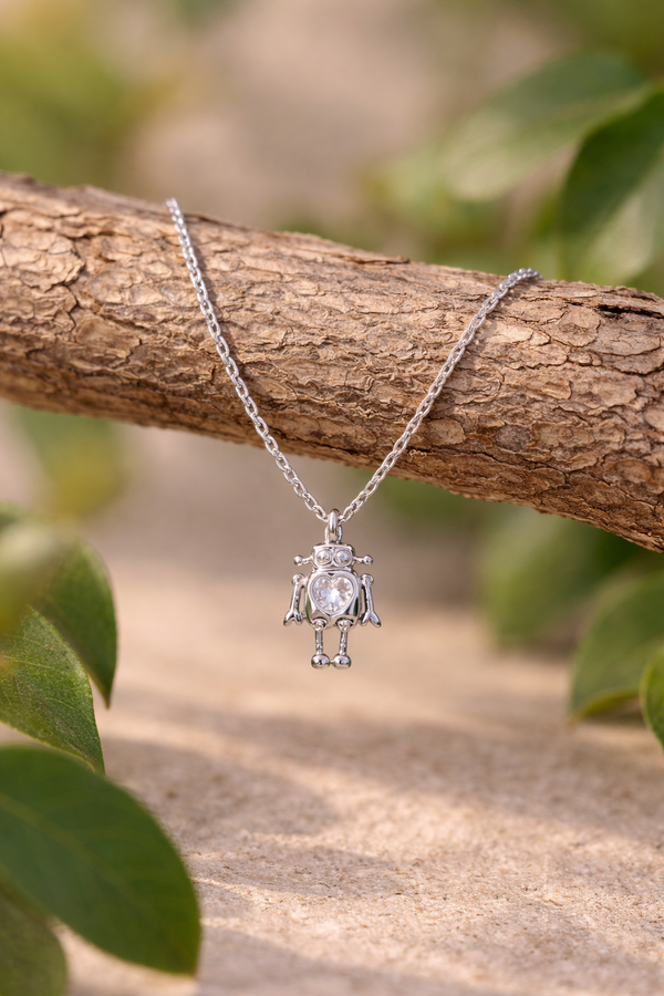 Little love bot 925 sterling silver necklace