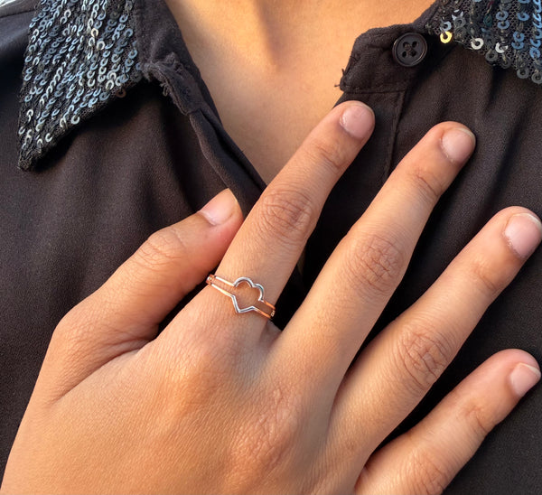 Open heart ring