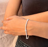 Mini Heart Accent Tennis Bracelet (925 silver bracelet)