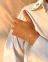 Linked hearts chain bracelet