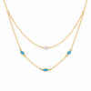Blue Marquise Layered Necklace