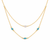 Blue Marquise Layered Necklace