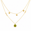 Olive Heart Cascade Necklace