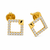 Square frame stud earrings