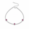 Ruby Radiance Tennis Bracelet- 925 sterling silver