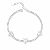 Amour Heart Tennis Bracelet- 925 sterling silver