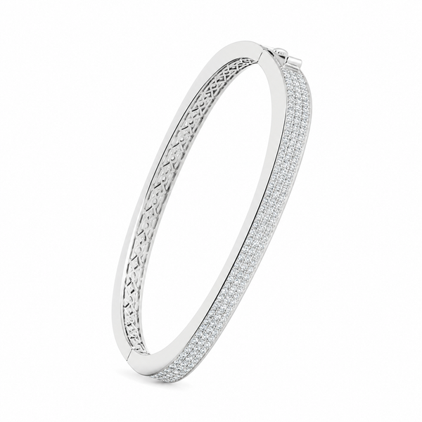 Square edge 925 sterling silver bangle