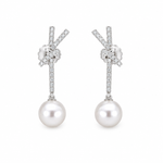 Knot Pearl Drop Earrings
