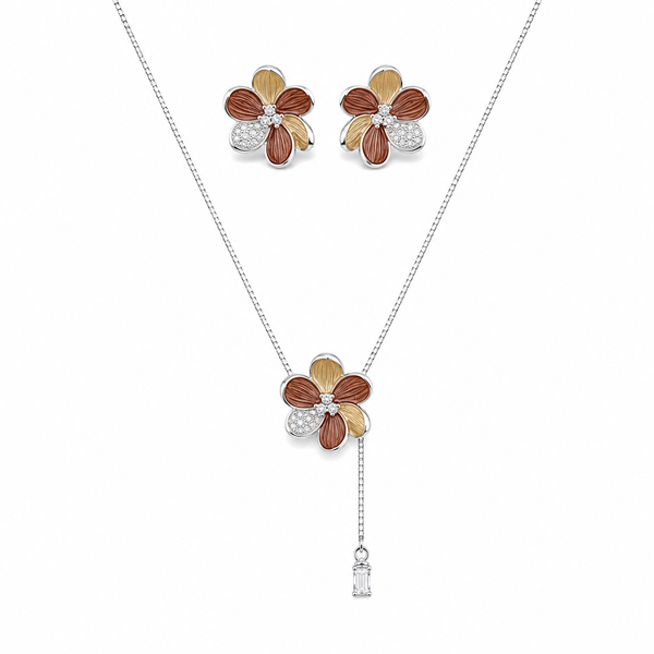 Sienna Bloom Lariat Set- 925 sterling silver