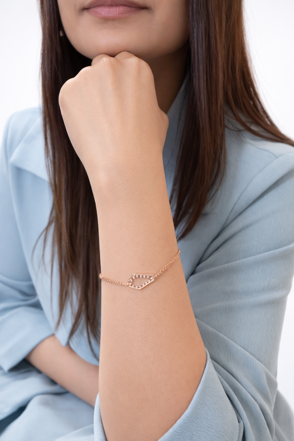 Hexa charm bracelet