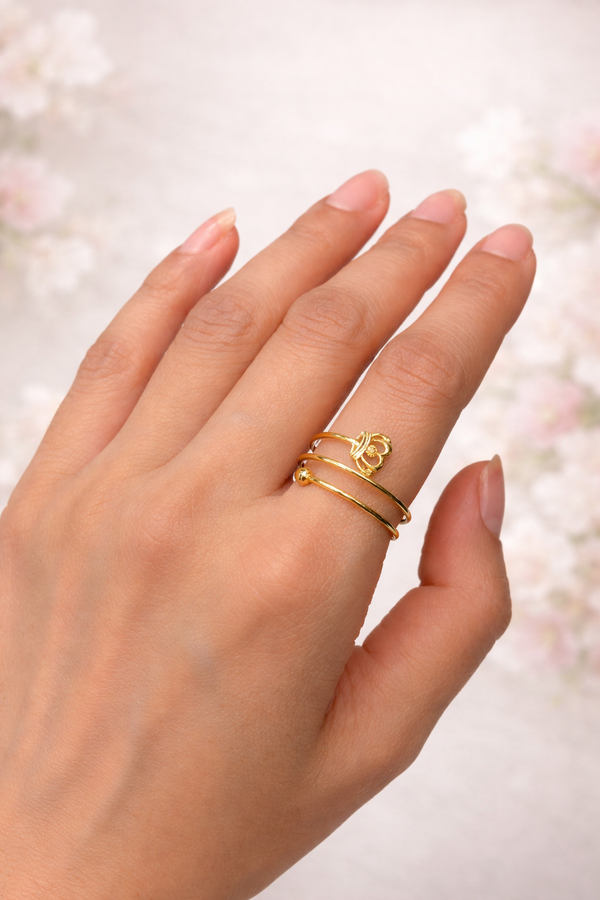 Crown spiral ring