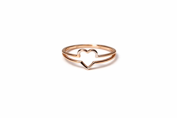 Open heart ring