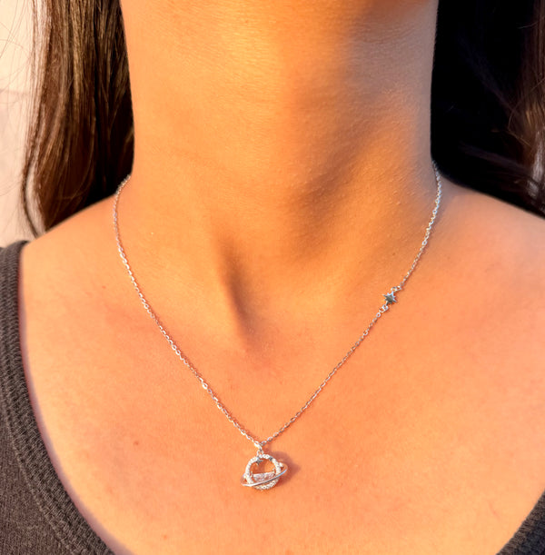 Orbit of Love 925 Sterling Silver Necklace