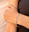 Pavé Bar Chain 925 Silver Bracelet