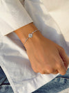 Clover Lock Charm 925 sterling Silver Bracelet