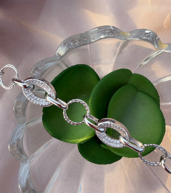 Oval link 925 Silver Bracelet