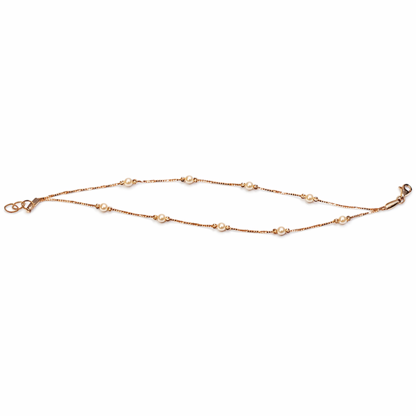 Dual chain pearl bracelet