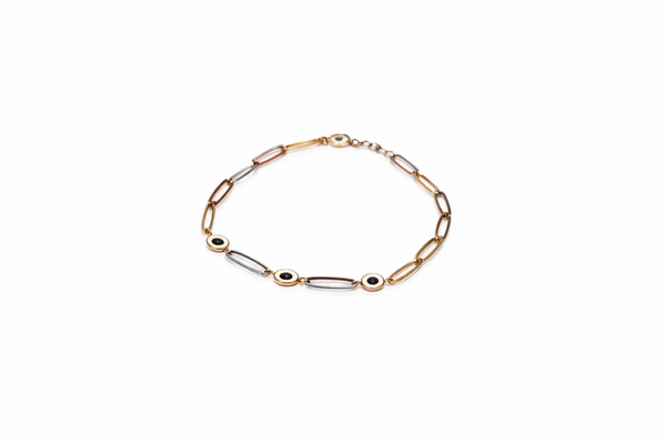 Evil eye link bracelet