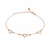 Linked hearts chain bracelet