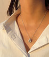 Scarlet Halo Drop Necklace (925 sterling silver)