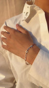 Evil eye link bracelet