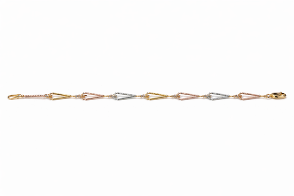 Tri color link bracelet