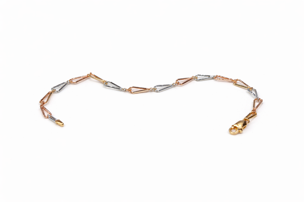 Tri color link bracelet